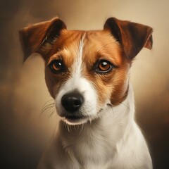 Adorable portrait of a Jack Russell Terrier dog