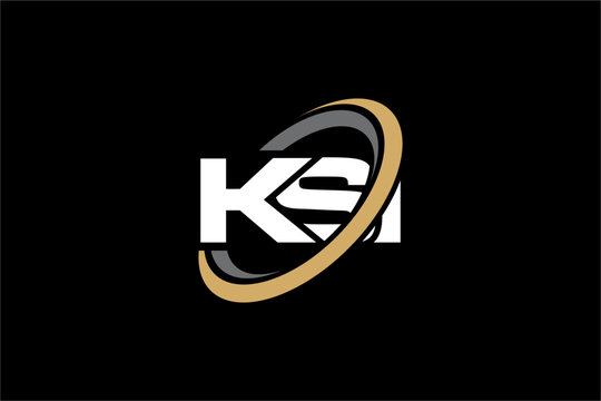 KSI creative letter logo design vector icon illustration