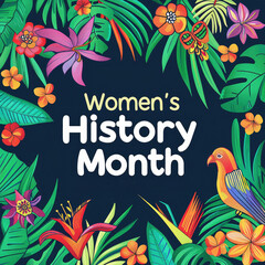 floral illustration of women's history month 