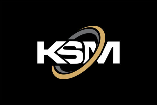 KSM creative letter logo design vector icon illustration