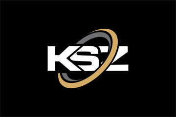 KSZ creative letter logo design vector icon illustration