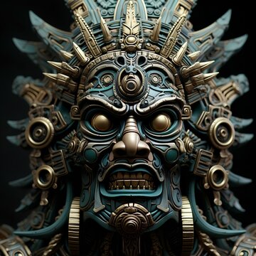 AI style Tlaloc mask