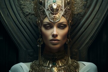 Persian queen ancient. Sexy model. Generate Ai