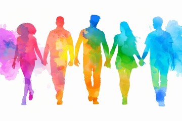 LGBTQ Pride effectiveness. Rainbow imagination colorful eggshell white diversity Flag. Gradient motley colored esoteric LGBT rights parade festival diameter diverse gender illustration