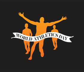 Vector World athletics day and national sport day illustration