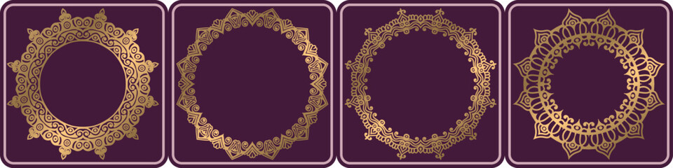invitation card design elements set. luxury art frame.
