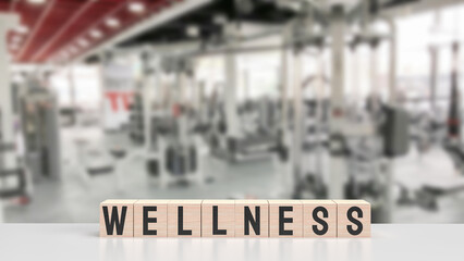 Obraz premium The Wellness on Fitness Background for Health concept 3d rendering.