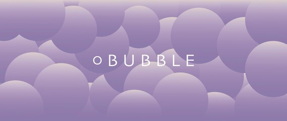 Bubble background. Purple gradient. 3D illustration. Abstract 3d background. Liquid paints. Ideal for banner, screensaver, wall decor and cover template..