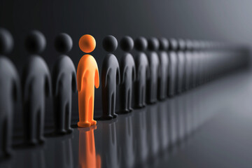 Standing Out from the Crowd - Orange Figurine Highlight