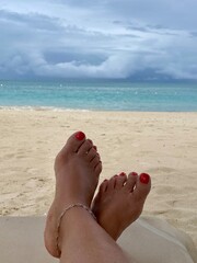 feet on the beach woman with bunion