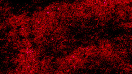 Abstract blurred red powder explosion on black gradient background. Red powder splatted, cloud ,dust explode.