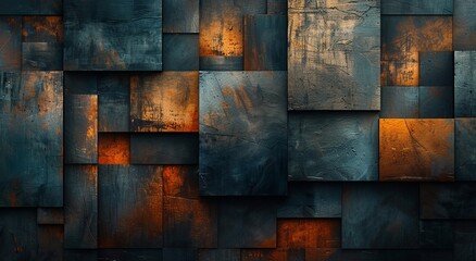 A mesmerizing display of geometric symmetry and vibrant colors, an abstract masterpiece adorning a brown building's wall captured in a screenshot of pure artistry - obrazy, fototapety, plakaty