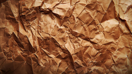 Brown paper bag texture, crumpled, wrinkled.
