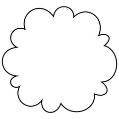 シンプルな吹き出し_雲