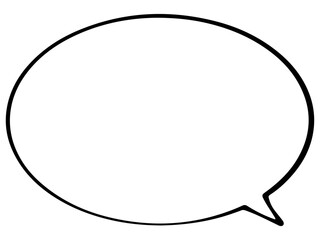シンプルな吹き出し_横長