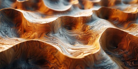 A mesmerizing display of intricate patterns found in nature, captured in an abstract close-up of a rugged rock