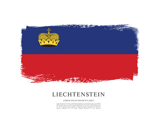 flag of liechtenstein vector illustration