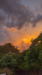 sunset in the mountains