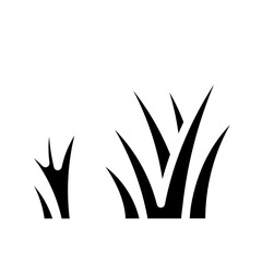 Grass vector icon on white background