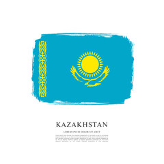 flag of kazakhstan vector illustration