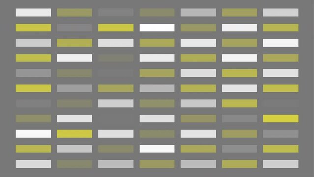 格子状に並び点滅する黄色と灰色のブロック背景アニメーション 