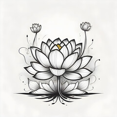 lotus simple design badge