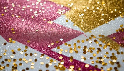 pink white and golden glitter sparkle background abstract patriotic with copy space, background with stars