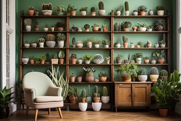 Cactus and Succulent Living Room Decor Poster - Artful Backdrop Ideas