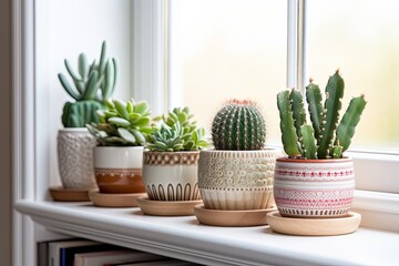 Cactus and Succulent Scandi Sill: Unique Home Window Decor Ideas