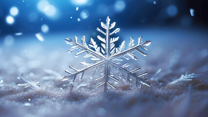 Christmas background with snowflakes AI Generated