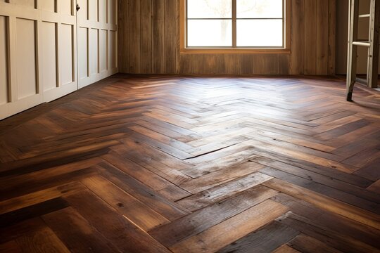 Herringbone Rustic Farmhouse Wooden Floor Patterns - Timeless Charm