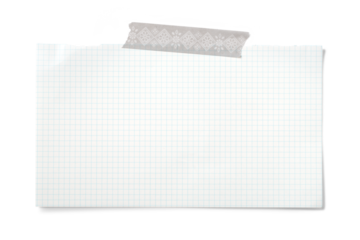 テープで貼られた、方眼のあるメモ用紙のテクスチャー