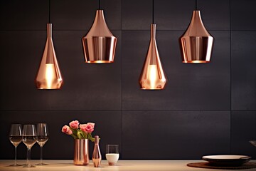 Rose Gold Pendant Lamp: Illuminating Bathroom Designs