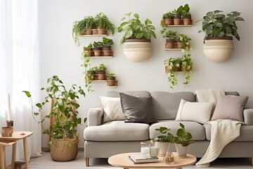 Indoor Plant Pendant Style - Elegant Wall-Mounted Living Room Decor heme - Wall-Mounted Plant Decorations