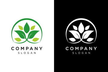 simple leaf logo for health