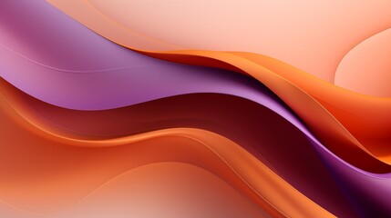 Obraz premium abstract background with solids of wavy curved shapes purple cream orange