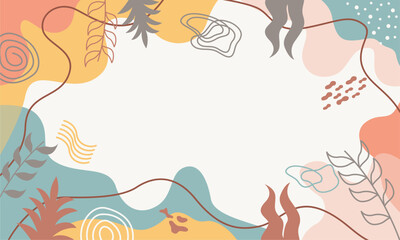 floral bacground flat design template