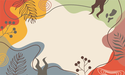 floral bacground flat design template