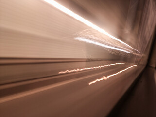 speed motion blur in a tunnel 