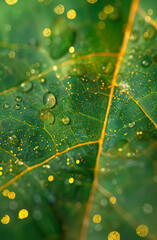 Leaves with High Definition and Vivid Colors, Creating a Bold Visual Impact