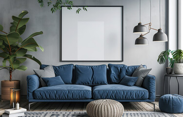 beautiful interior design furniture with mockup poster artwork with border frame interior house template for your design clean minimalist style decoration home interior background ideas