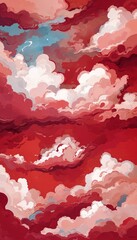abstract background red clouds in the sky or red sky and clouds or red sky with clouds or abstract background red chinese