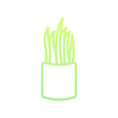 Indoor Plant In Pot Gradient Linear Style