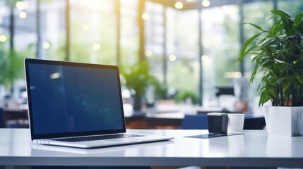 Defocused modern office background