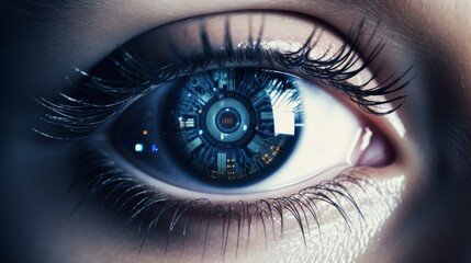 Digital eye concept with vibratory retina and pupil