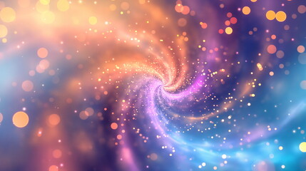 colorful spiral background with bokeh particle, colorful vortex wallpaper, modern and trendy wallpaper