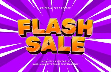 flash sale editable text effect with sale style