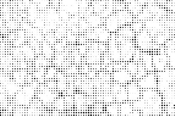 Grunge text black and white dotted background with small dots, Vintage halftone dot pattern background, a black and white halftone gradient texture, grunge dot
