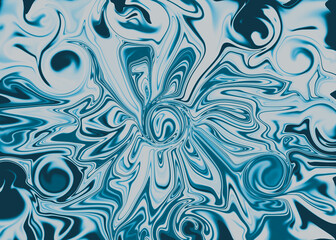Fototapeta na wymiar Aqua Ocean Oil Spill Abstract pattern Liquify Effect Background Texture
