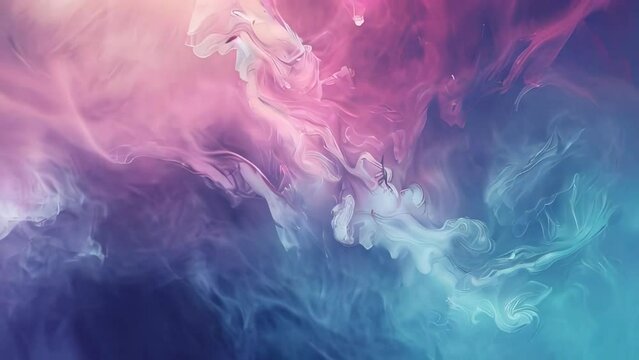 abstract background of blue and pink paint mixing in water, digitally generated image